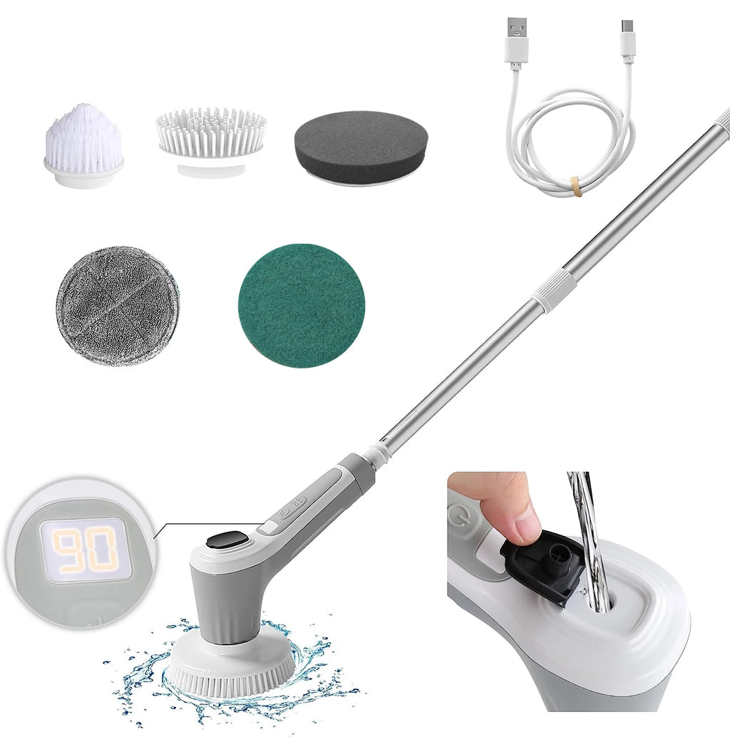 Electric Spin Scrubber with Spray Tank & Swap Brush Heads Electric Spin Scrubber SPOT