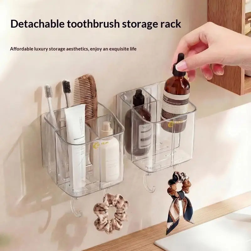 Wall-Mounted Toothbrush Rack – BPA-Free Large Capacity Organizer Toothbrush Holder Rack SPOT