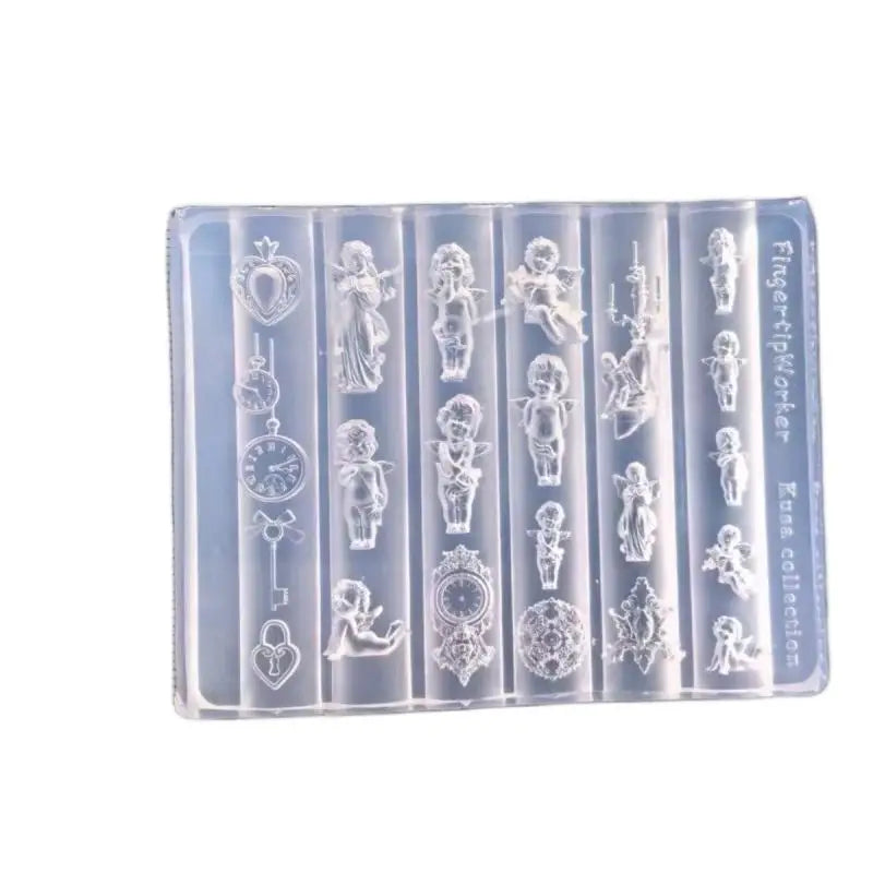 3D Silicone Nail Mold – Angel, Clock & Heart DIY Nail Art Nail Art Mold SPOT