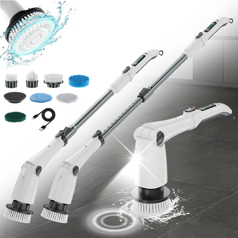 Cordless Electric Spin Scrubber – Adjustable Cleaning Brush Electric Spin Scrubber SPOT