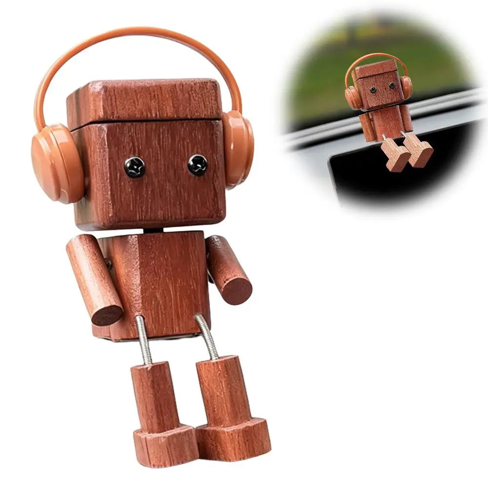 Wood Robot Car Dashboard Ornament & Air Freshener Car Dashboard Ornament SPOT B
