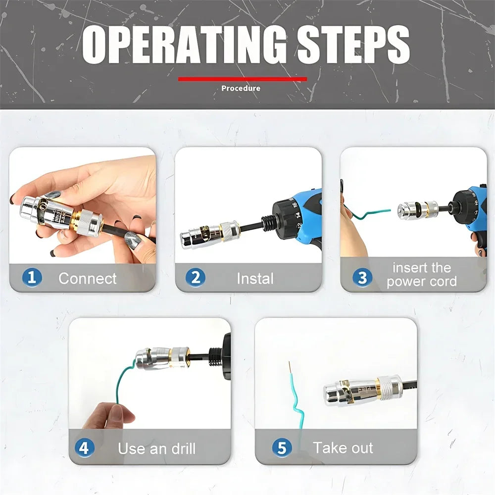 Drill-Powered Wire Stripper – Adjustable Aluminum Alloy Tool Wire Stripper Tool SPOT