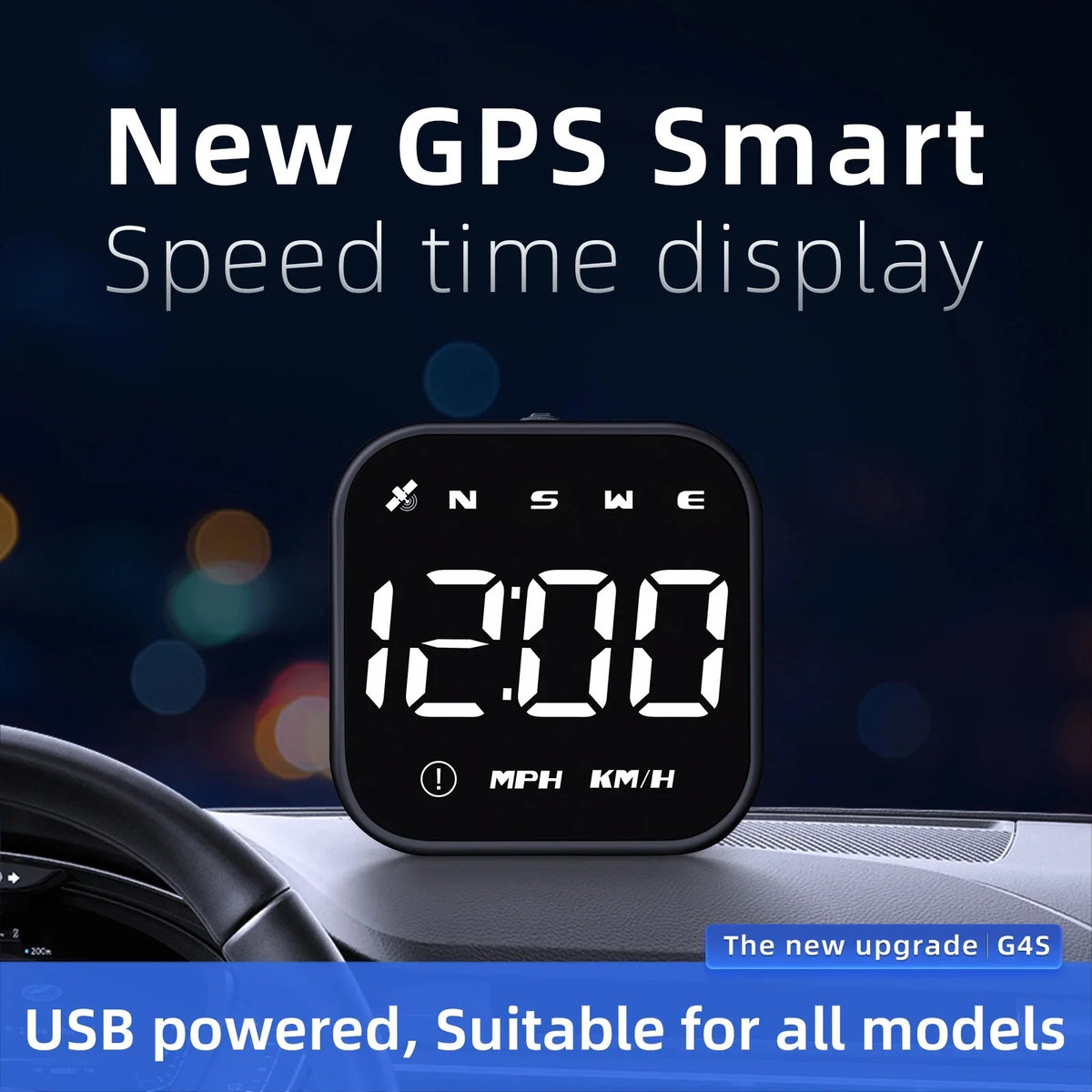 GPS Car HUD Head-Up Display – Digital Speedometer MPH/KMH Car HUD Display SPOT