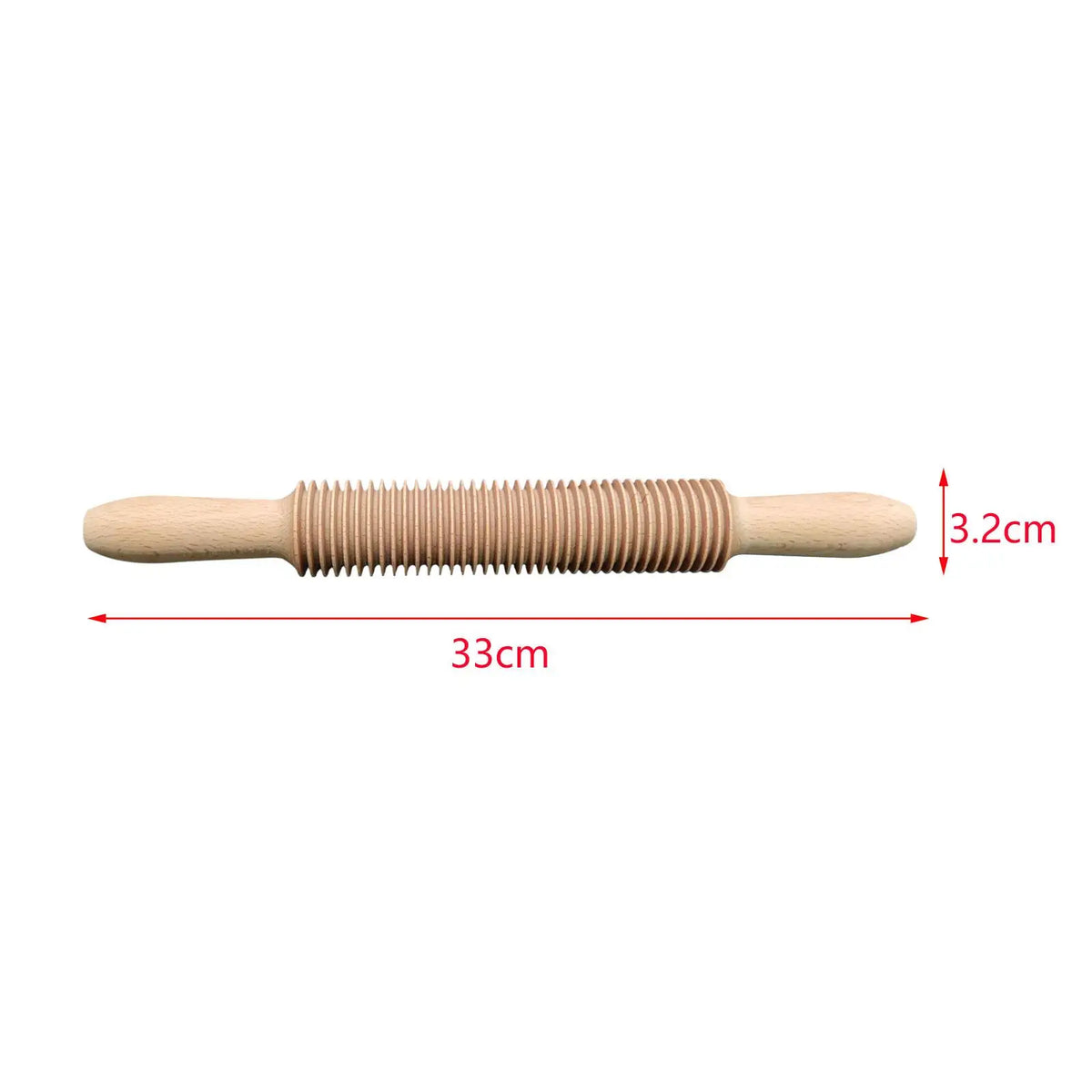 Wooden Threaded Rolling Pin – Pastry, Noodle & Dough Roller Wooden Rolling Pin SPOT