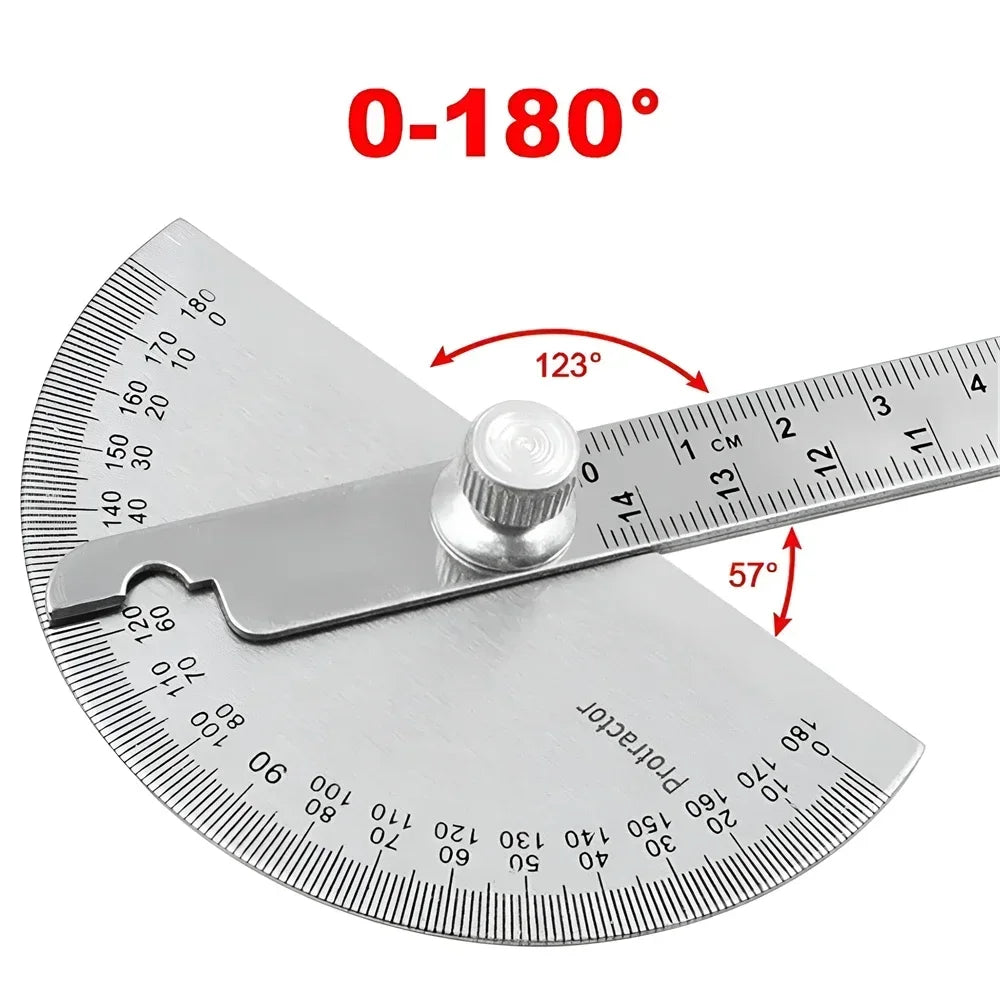 14cm Stainless Steel Carpenter Angle Finder Protractor 180° Angle Finder Protractor SPOT