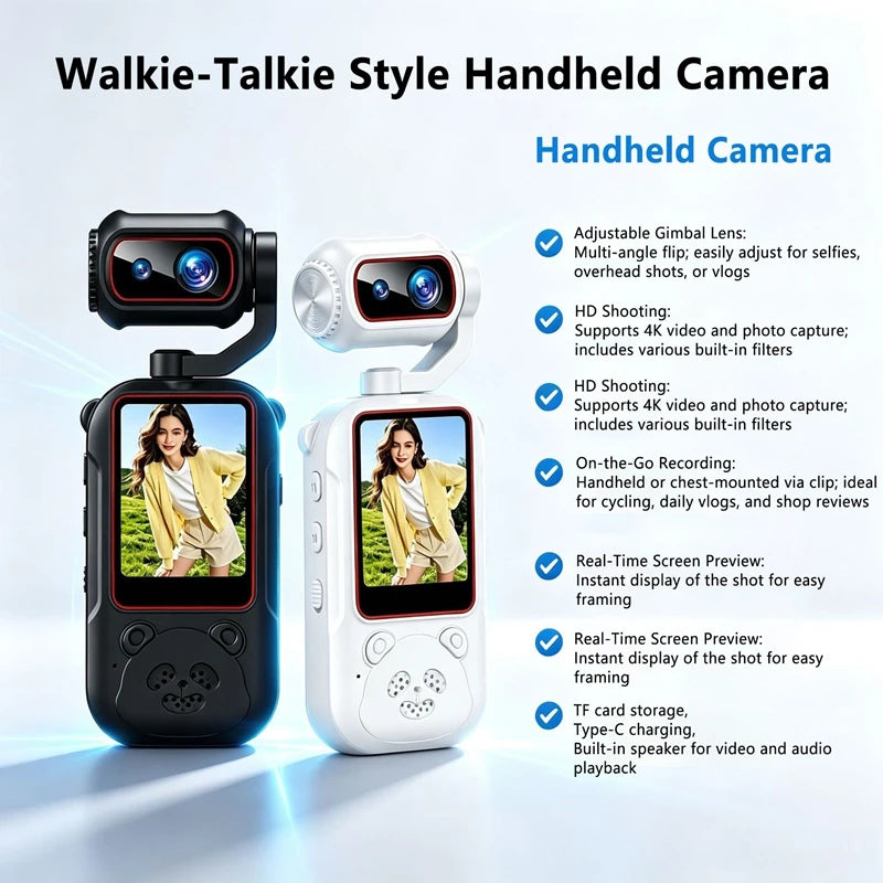 DIXSG Kids Digital Camera 18MP Wide-Angle WiFi HD Screen Kids Digital Camera SPOT