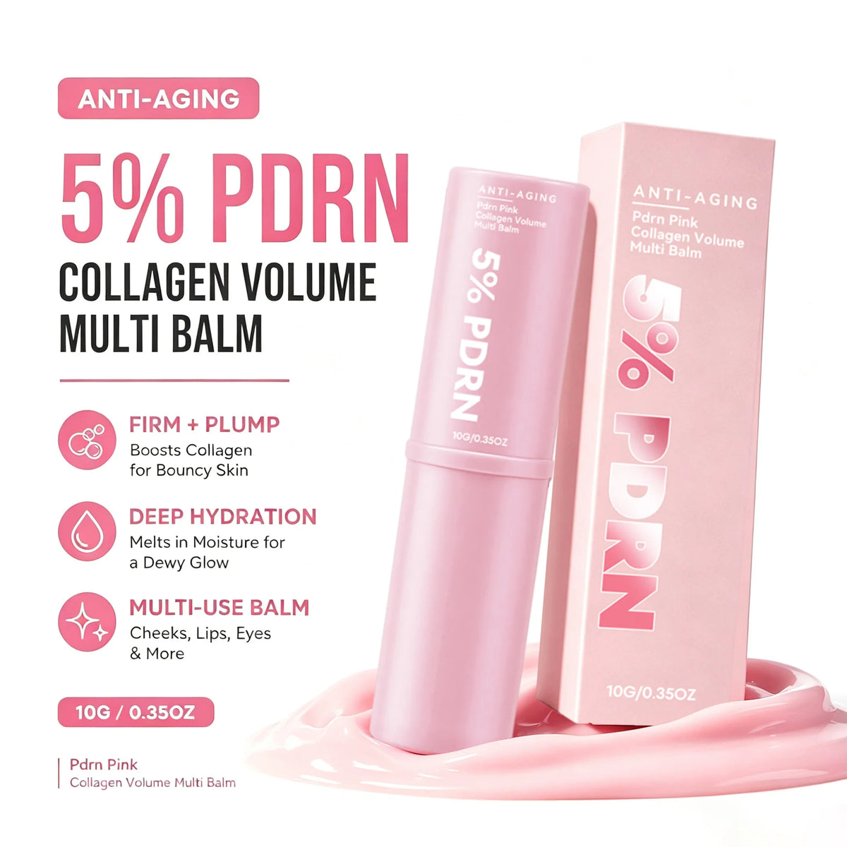 Snail Mucin Eye Cream Stick & PDRN Collagen Balm Duo | Hoygi Eye & Face Skincare Set SPOT
