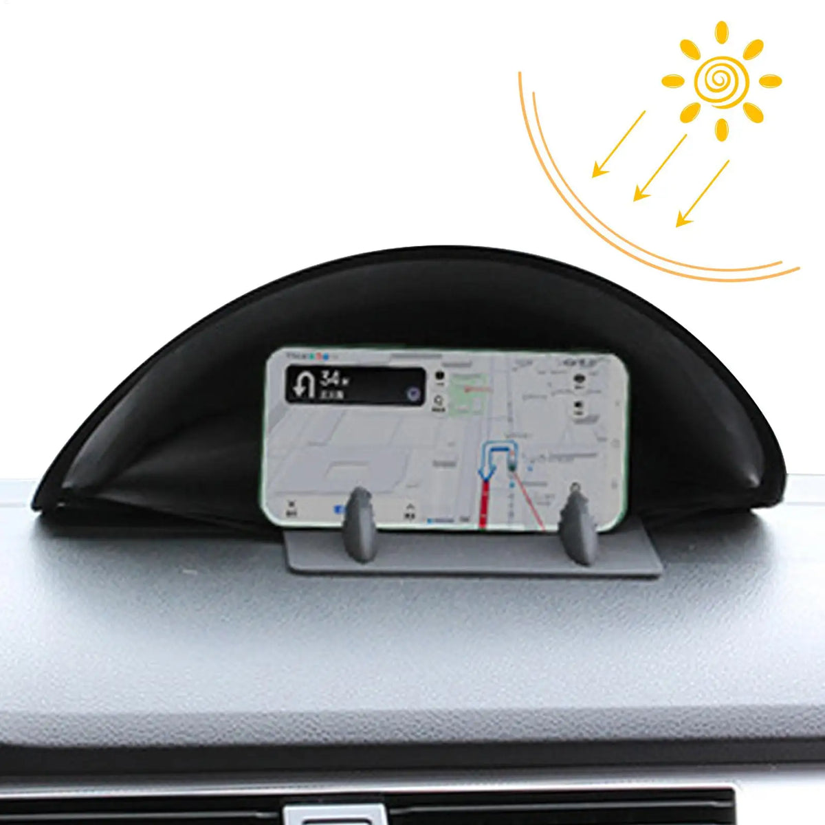 Foldable Car GPS & Phone Sunshade Visor Cover – UV Blocking Car GPS Sunshade SPOT