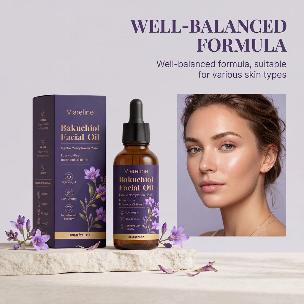 VIARELINE Bakuchiol Facial Oil – Botanical Serum 60ml Facial Serum Oil SPOT