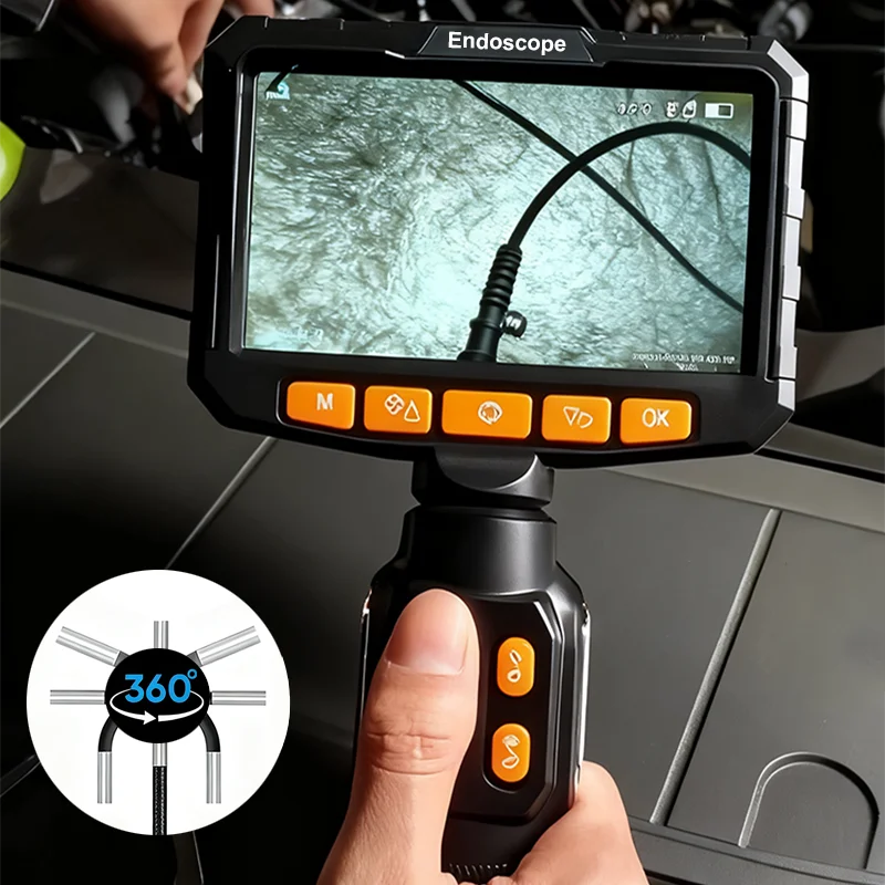 360° Articulating Borescope 1080P 6mm – 4.3" LCD Inspection Camera Inspection Camera SPOT