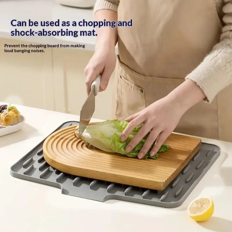 Silicone Dish Drying Mat – BPA-Free Non-Slip Sink Drain Pad Dish Drying Mat SPOT