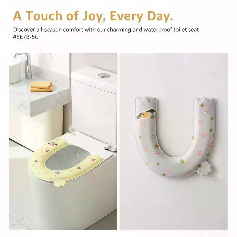Cartoon EVA Toilet Seat Cover – Non-Slip Waterproof Cushion Mat Toilet Seat Cover SPOT