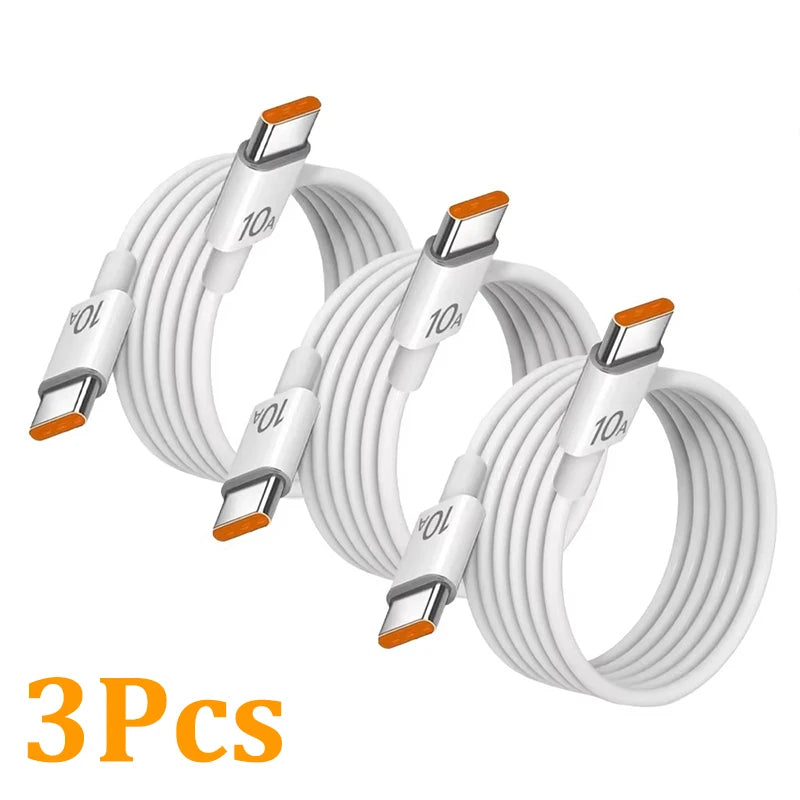 120W USB-C to USB-C Fast Charging Cable – 1 or 3 Pack USB-C Charging Cable SPOT 3PCS 1m