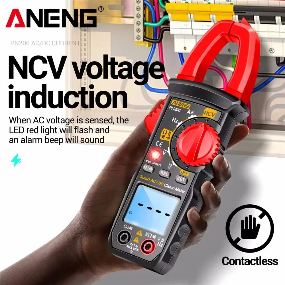 ANENG PN200 Digital Clamp Meter 600A DC/AC Multimeter NCV Digital Clamp Meter SPOT