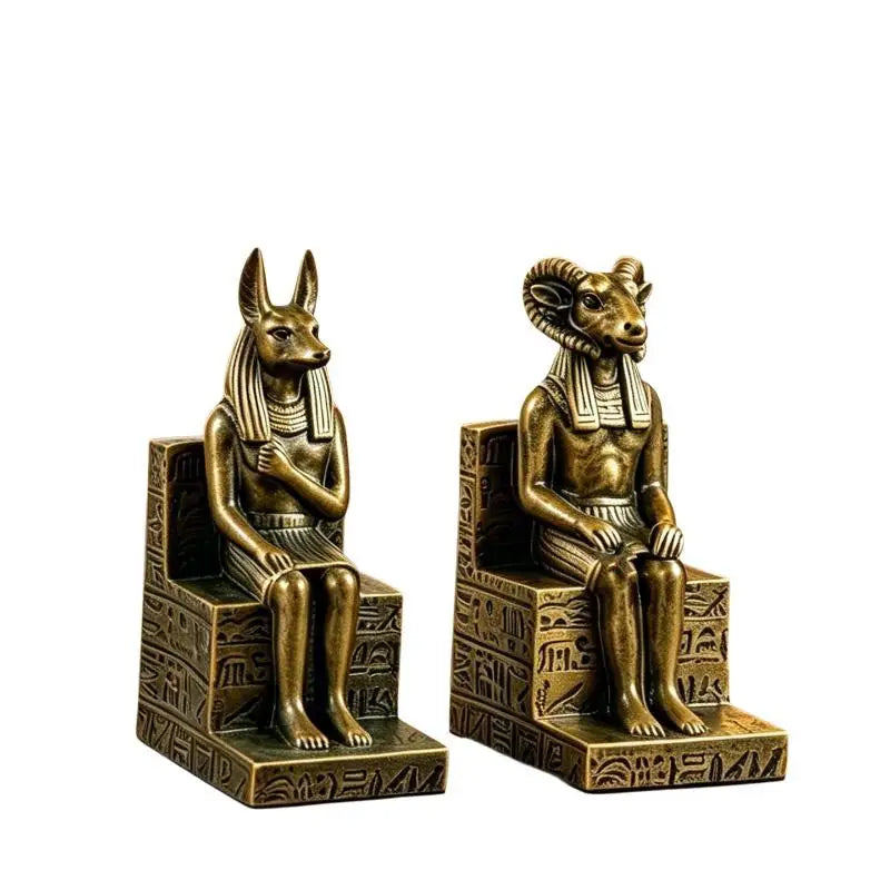 Anubis & Khnum Egyptian Resin Statue Set – Collectible Figurines Resin Collectible Figurine SPOT