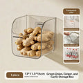 Wall-Mount Kitchen Basket – Garlic, Ginger & Onion Organizer Kitchen Storage Basket SPOT Transparent