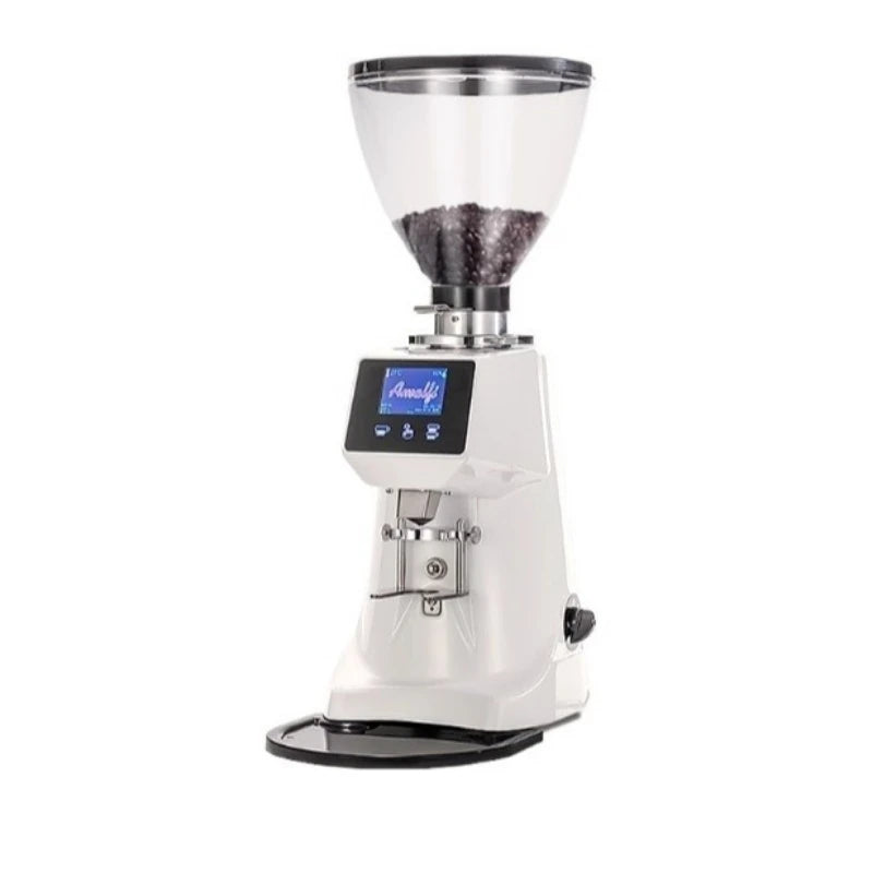 DUTRIEUX Dual-Head Commercial Espresso Machine | Fresh Grind Commercial Espresso Machine SPOT White coffee grinder