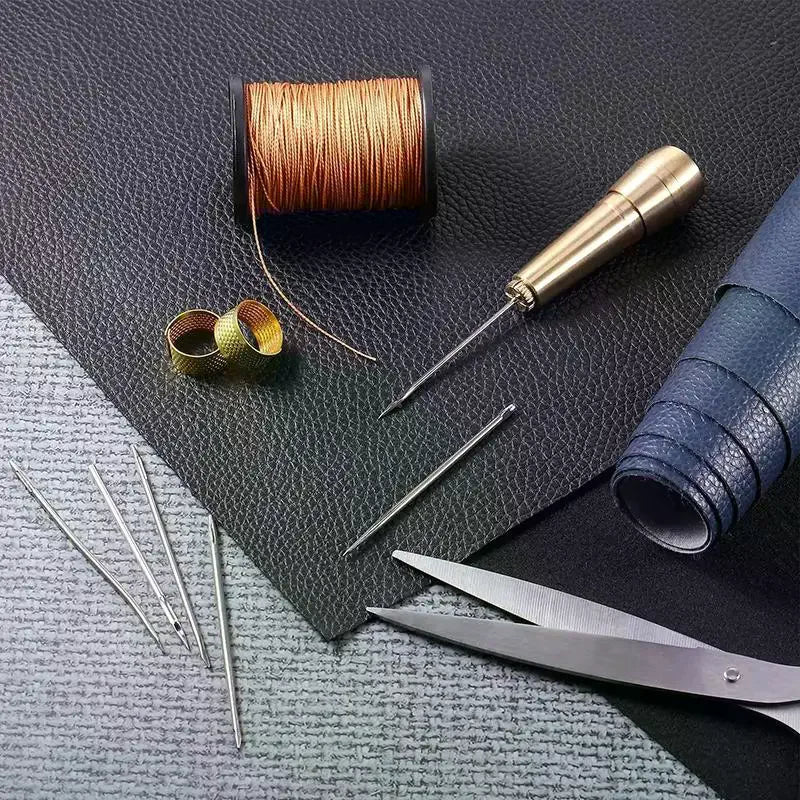 Leather Sewing Kit – Copper Handle, 4 Needles & Nylon Thread Leather Sewing Kit SPOT