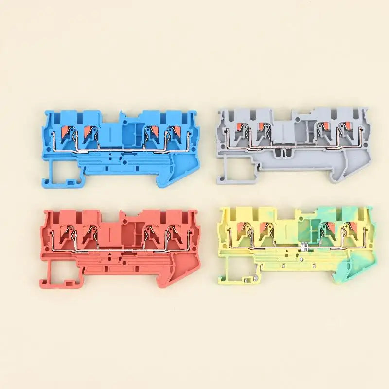 5-Pack PT2.5 Quattro Screwless Push-In Spring Terminal Block Terminal Block SPOT