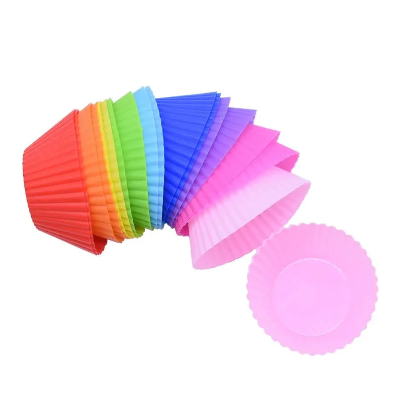 Silicone Cupcake Molds – Reusable Non-Stick Muffin Baking Cups Silicone Baking Molds SPOT 30pcs round China Mainland