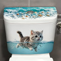 Cute Swimming Cat Bathroom Wall Sticker – Waterproof Decal Wall Sticker Decal SPOT A1