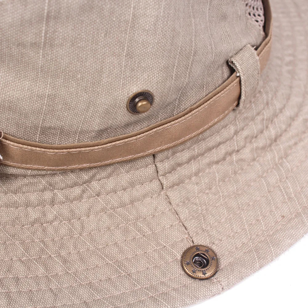 Men's Cotton Bucket Hat – Breathable Sun Hat for Outdoors Bucket Hat SPOT