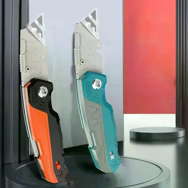 Heavy Duty Folding Utility Knife & Box Cutter – 10 Blades Folding Utility Knife SPOT