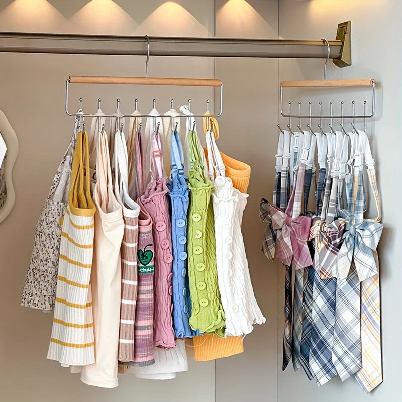 Wooden Hat Rack Organizer with Hooks – Caps, Belts & Ties Hat & Accessory Rack SPOT