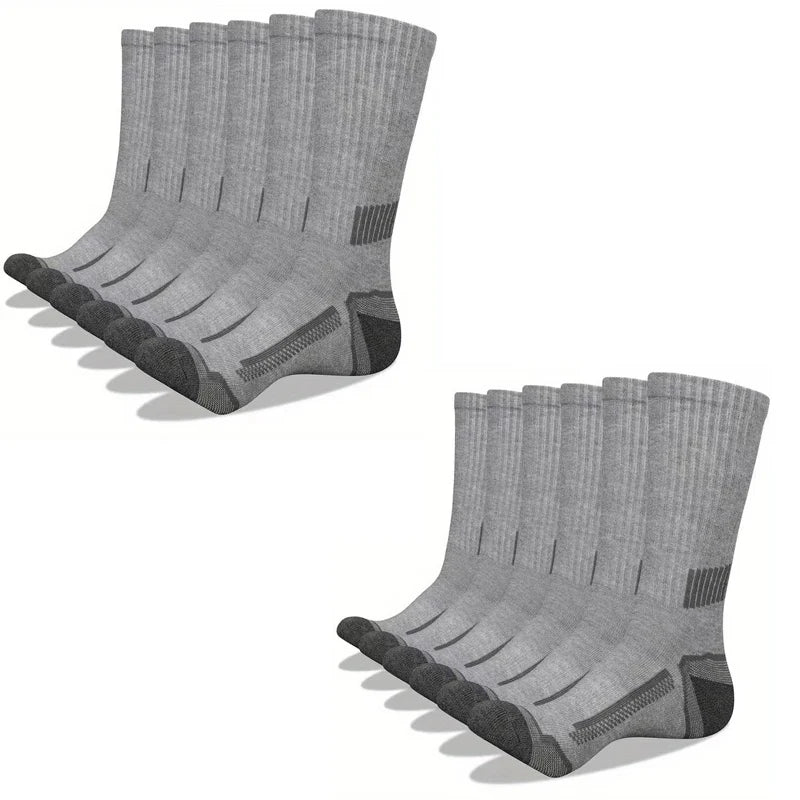 12-Pack Men's Sports Socks – Breathable & Moisture-Wicking Men's Sports Socks SPOT One Size 12Pairs gray