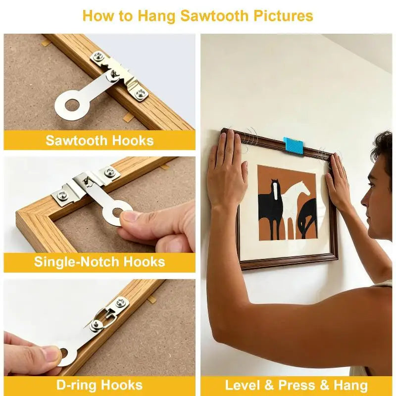 Picture Frame Hanging Kit with Built-In Level | Wall Décor Tool Wall Hanging Tool SPOT