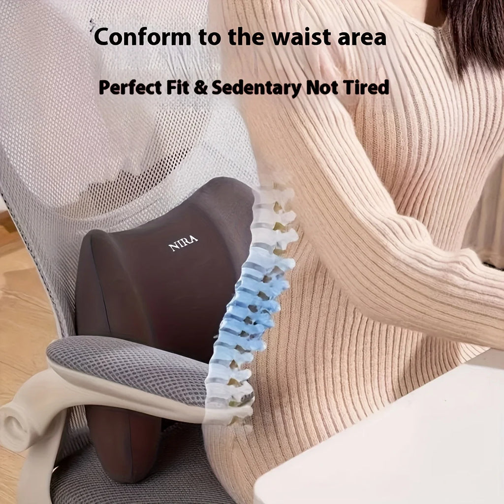 Ergonomic Memory Foam Lumbar Pillow – Back Support Cushion Lumbar Support Pillow SPOT