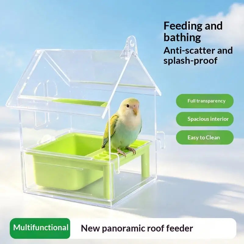 Hanging Bird Feeder Bowl – Anti-Scatter for Parrots & Lovebirds Bird Cage Feeder SPOT