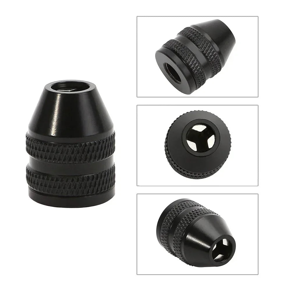 Keyless Mini Drill Chuck 1/4" Hex Shank Quick-Change Adapter Drill Chuck Adapter SPOT