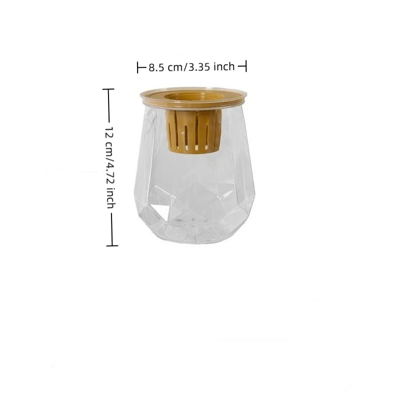 Mini Self-Watering Planter Pot – Transparent Fish Tank Vase Self-Watering Planter SPOT