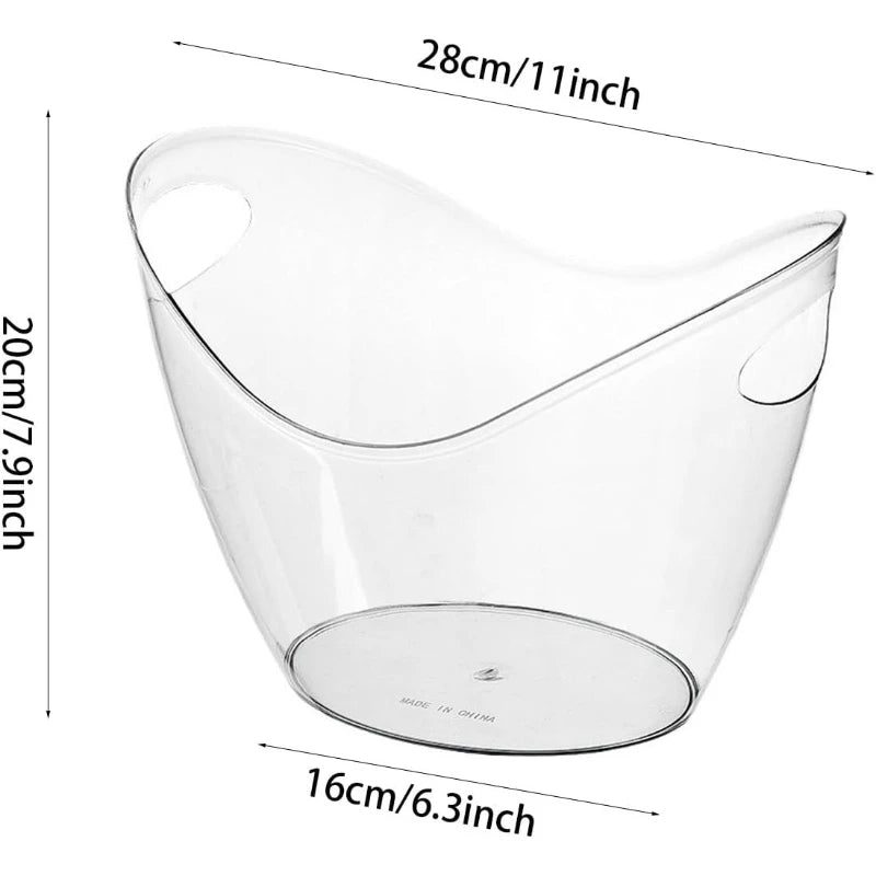 Acrylic Ingot Ice Bucket – Champagne & Wine Cooler Tub Acrylic Ice Bucket SPOT
