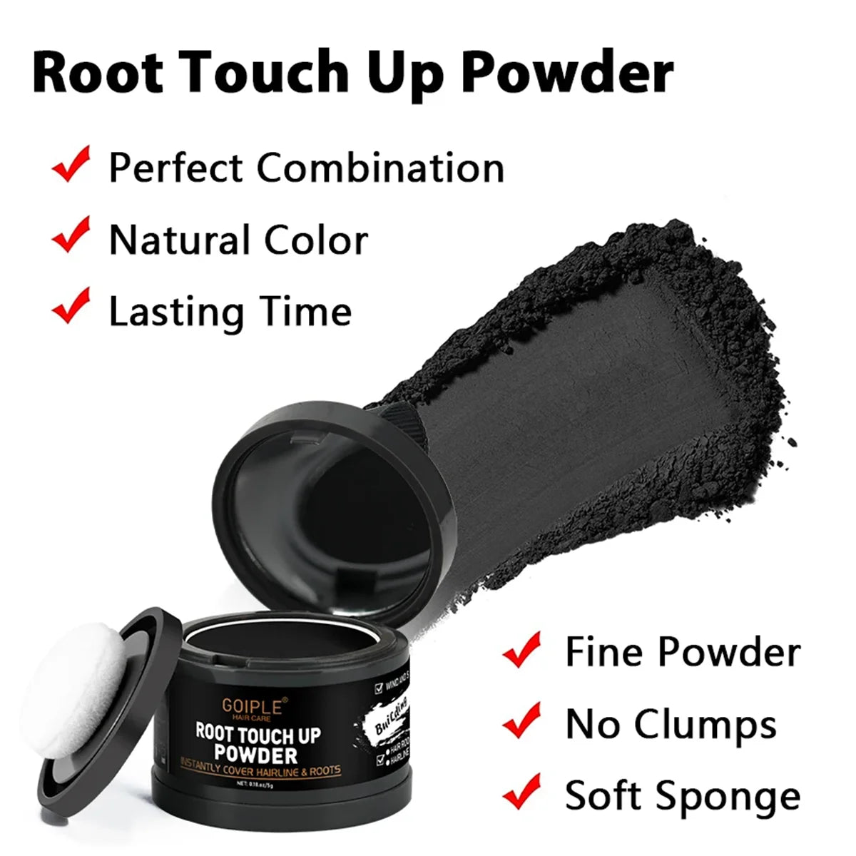 Goiple Hair Root Touch-Up Powder – Hair, Beard & Brows Hair Touch-Up Powder SPOT