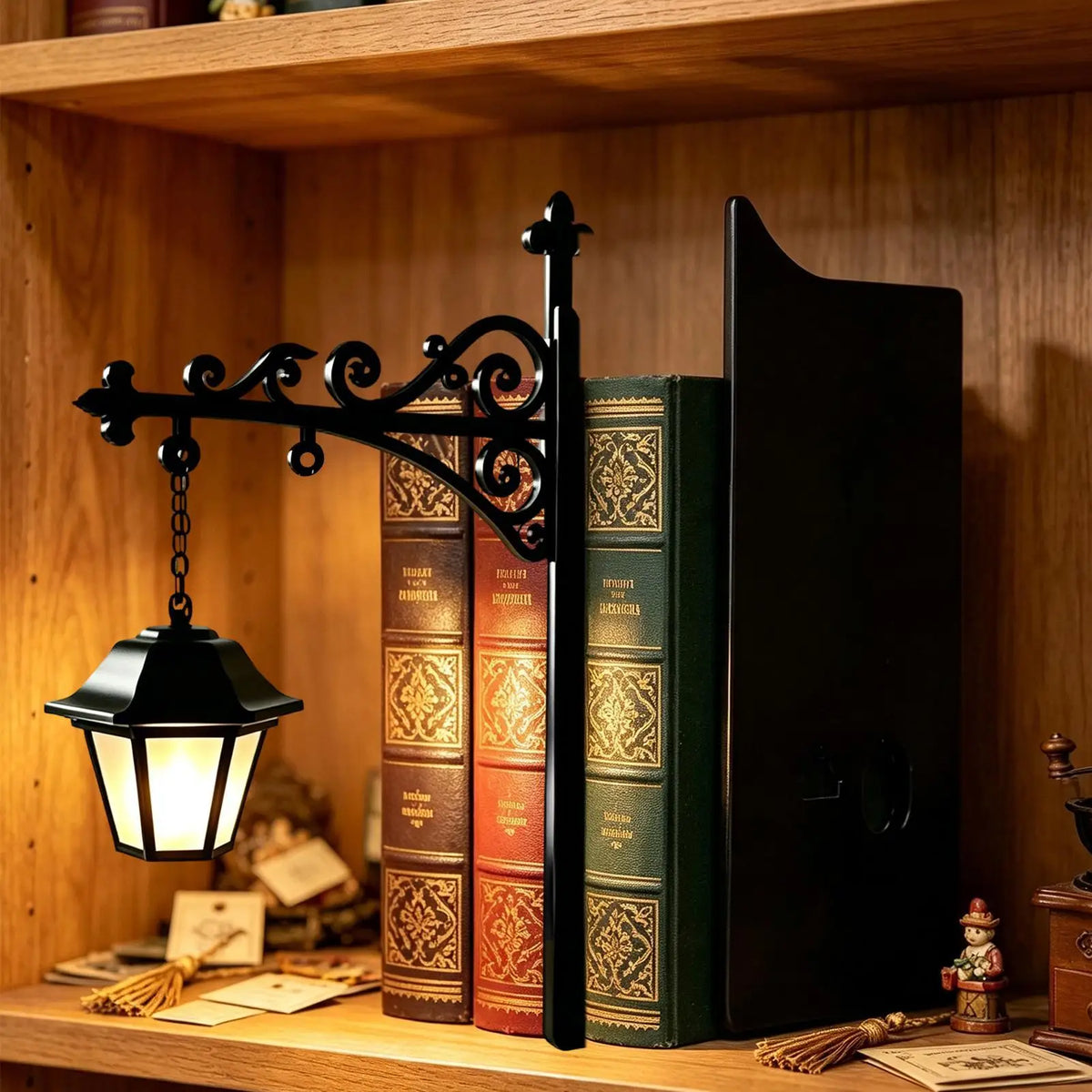 Vintage Cordless LED Bookshelf Lantern – Warm Ambient Lamp Decorative Lantern Lamp SPOT