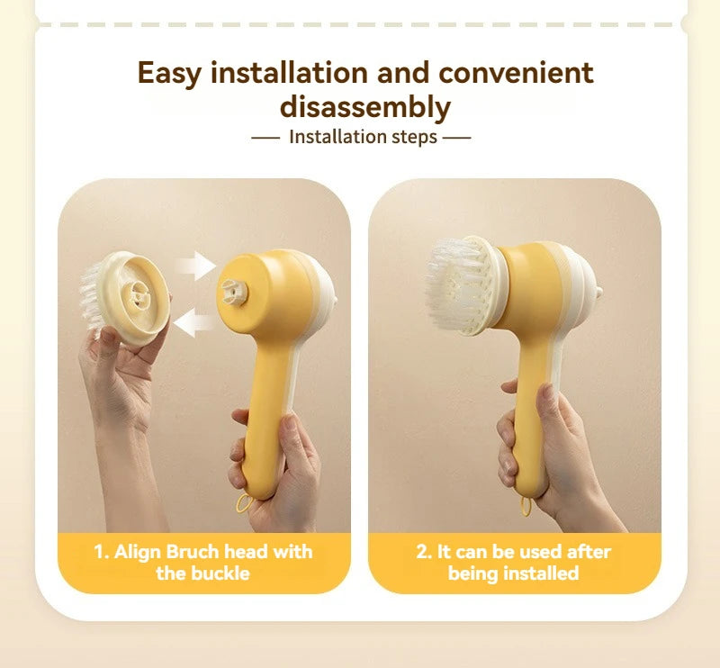Cordless Electric Spin Scrubber – 4 Brush Heads | Kitchen & Bath Electric Spin Scrubber SPOT
