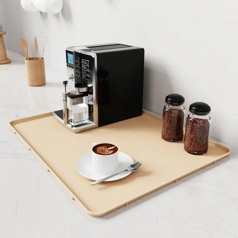 Silicone Coffee Mat – Anti-Slip Heat-Insulating Bar Cup Tray Silicone Bar Mat SPOT TF-White 40x50cm