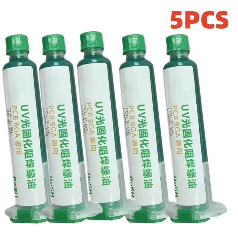 UV Curing Solder Mask Green Oil – PCB Insulation Coating PCB Solder Mask SPOT 5 PCS