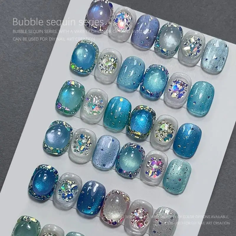 Bubble Nail Glitter Jar – Mixed Sequins & Hexagonal Glitter Nail Art Glitter SPOT
