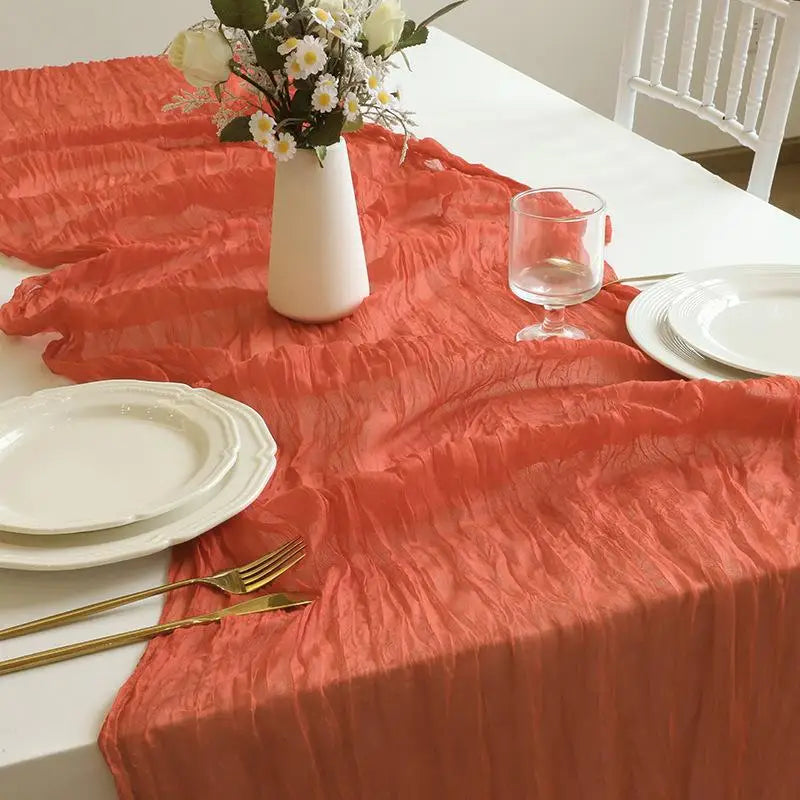 Boho Cheesecloth Table Runner – Wedding & Party Décor 90–400cm Table Runner SPOT T 90X400CM