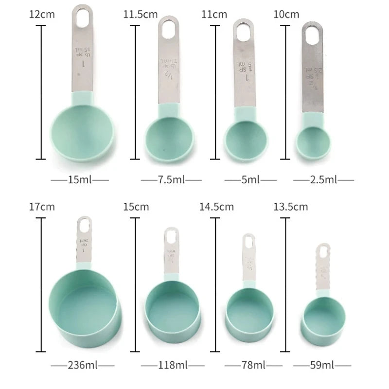 8-Piece Measuring Cups & Spoons Set – Baking Kitchen Tools Measuring Cups Set SPOT