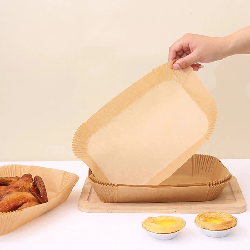Disposable Rectangle Air Fryer Paper Liners – Non-Stick Air Fryer Liner SPOT