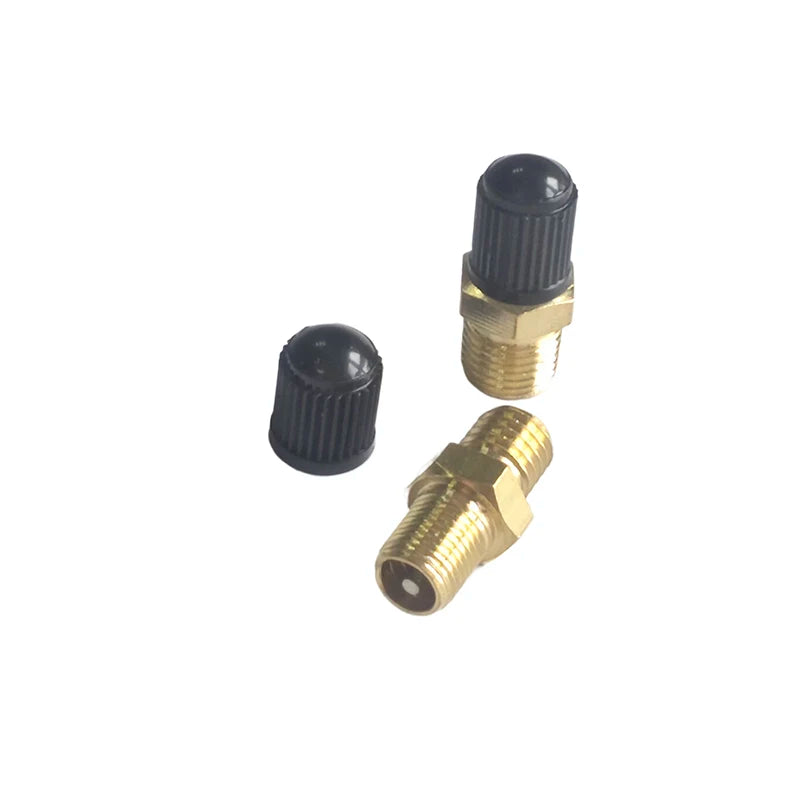 Hexagonal Brass Tank Fill Valve M8/M10 Threaded Valve Core Air Tank Valve SPOT