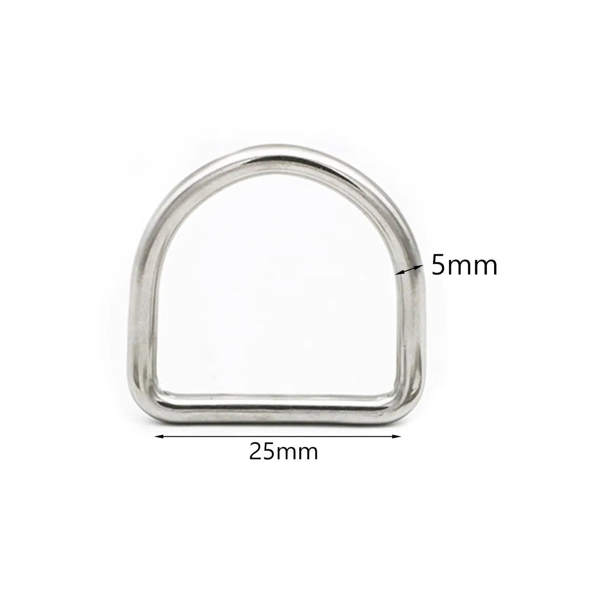 Stainless Steel Horseshoe D-Rings for DIY Bags & Keychains 3-Pack Metal Craft Hardware SPOT