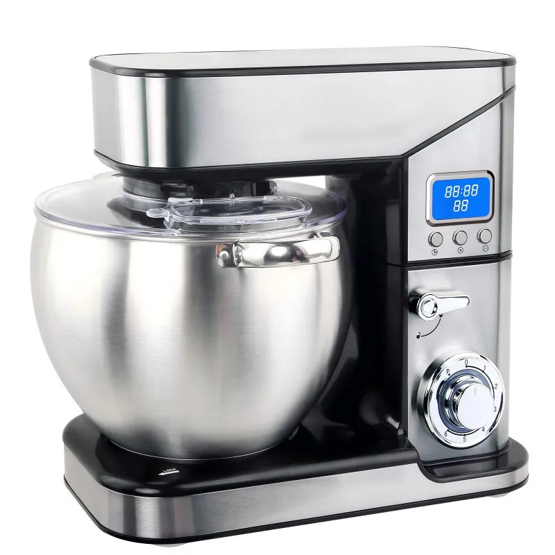 10L Electric Stand Mixer 2000W Stainless Steel – 6-Speed Tilt-Head Electric Stand Mixer SPOT Default Title