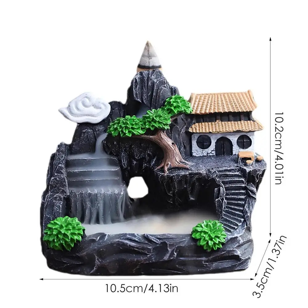 Waterfall Backflow Incense Burner – Mountain Resin Holder Incense Burner Holder SPOT D