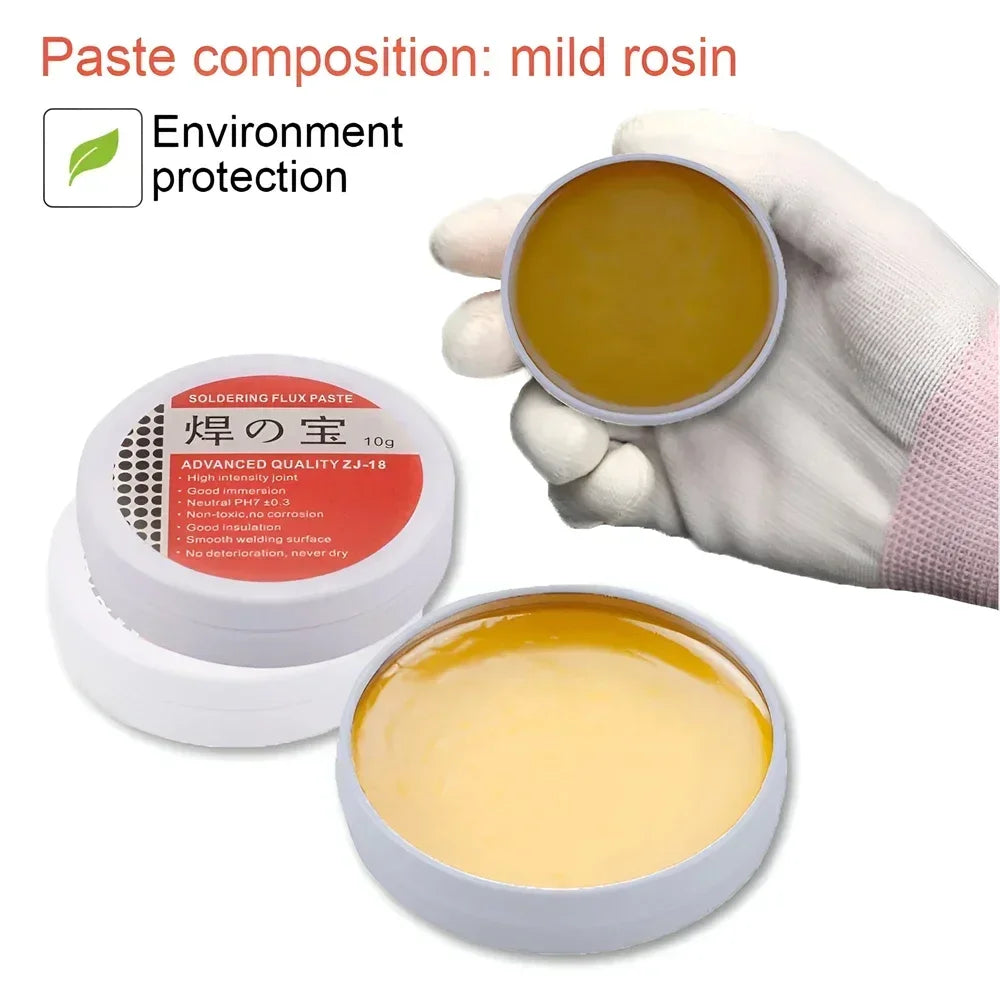 Solder Paste Rosin Flux 10g/50g – PH7 Low-Residue, Odorless Soldering Flux Paste SPOT