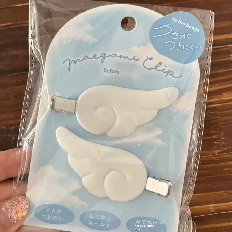 Y2K Angel Wing Hair Clips – Japanese Style Barrettes (1 Pair) Hair Clips Barrettes SPOT White